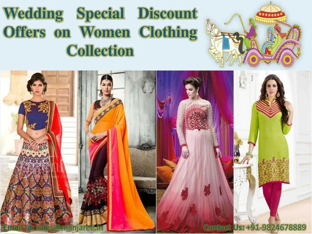 wedding special discount offers on women clothing collection