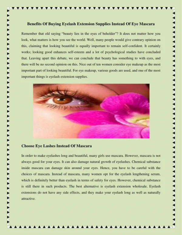 Benefits Of Buying Eyelash Extension Supplies Instead Of Eye Mascara