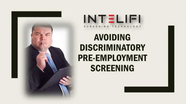 AVOIDING DISCRIMINATORY PRE-EMPLOYMENT SCREENING