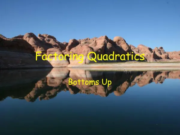 Factoring Quadratics
