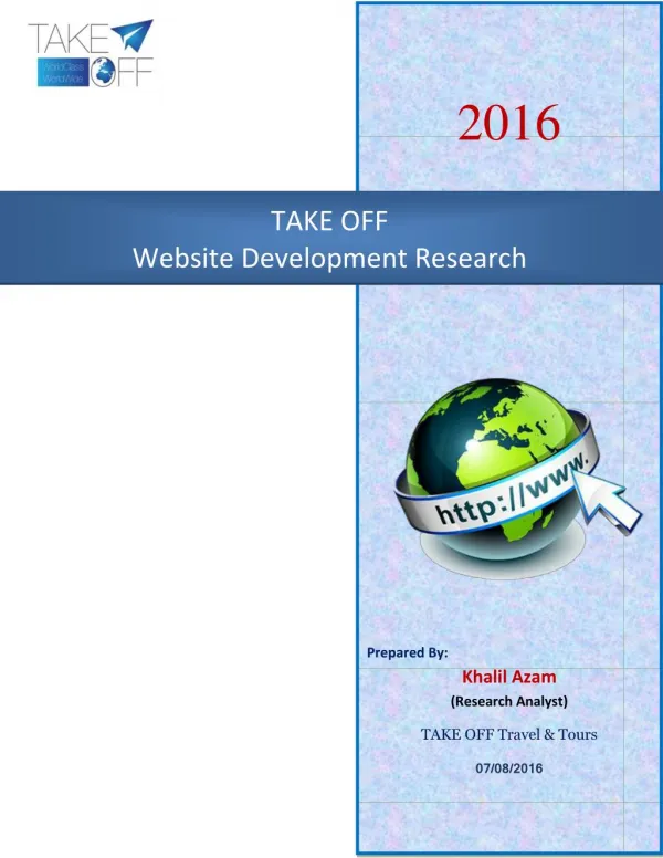 TAKE OFF Website Development Research