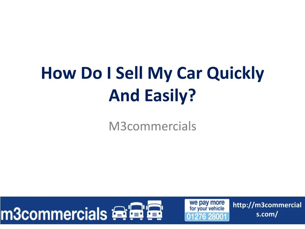 how do i sell my car quickly and easily