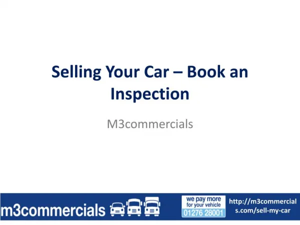 Selling You Car - Book an Inspection