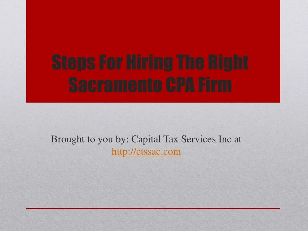 steps for hiring the right sacramento cpa firm