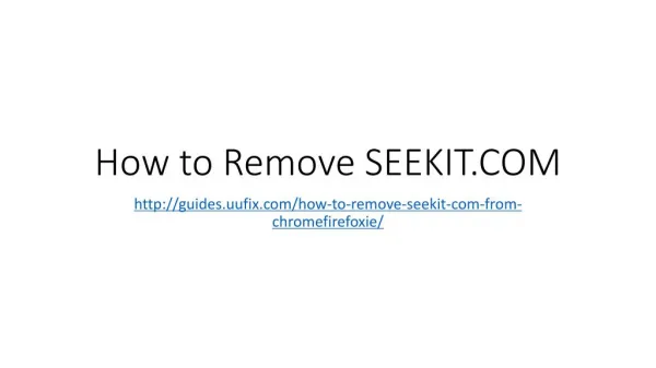 How to Remove SEEKIT.COM