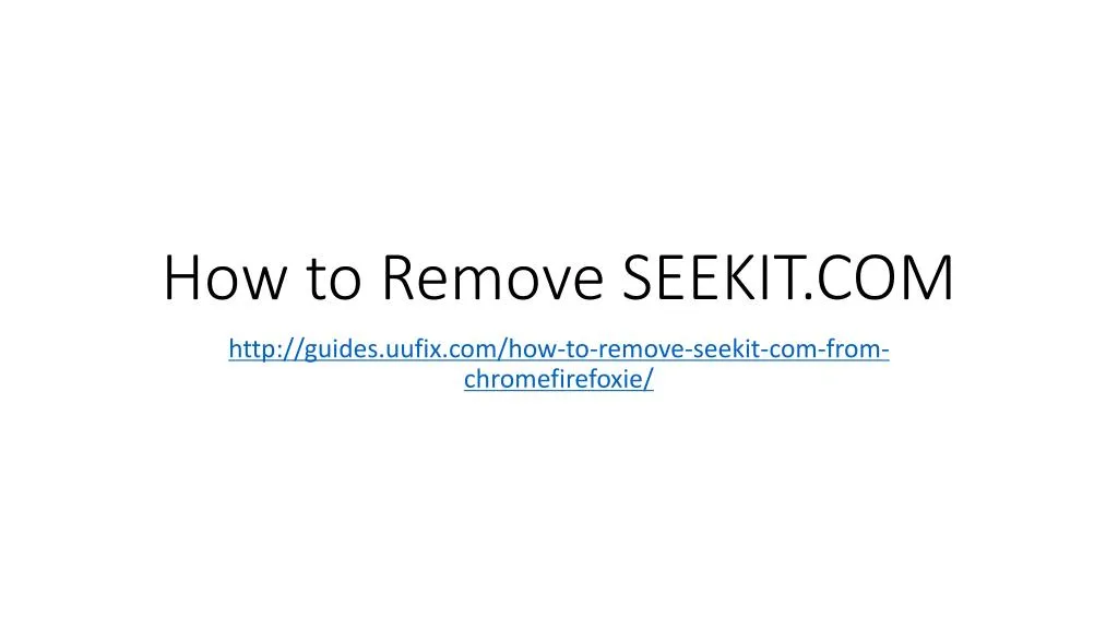 how to remove seekit com