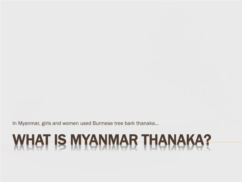 in myanmar girls and women used burmese tree bark thanaka