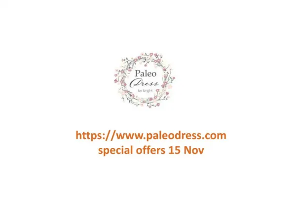 www.paleodress.com special offers 15 Nov