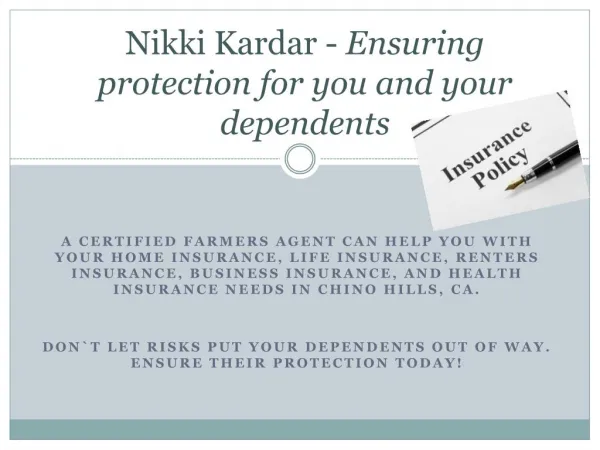 Nikki Kardar – Ensuring protection for you and your dependents