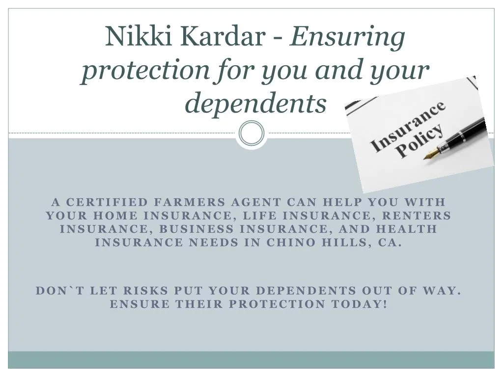 nikki kardar ensuring protection for you and your dependents