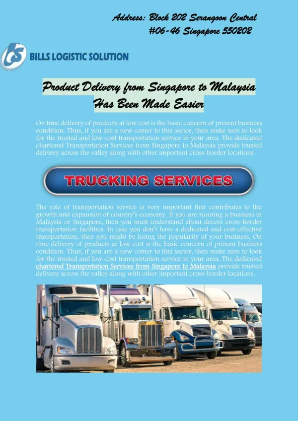 Product Delivery from Singapore to Malaysia Has Been Made Easier