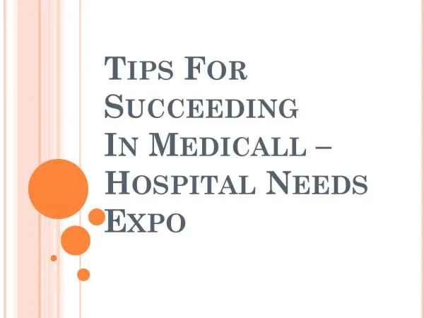 Tips For Succeeding In Medicall