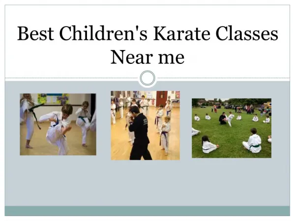 Best Children's Karate Classes Near me
