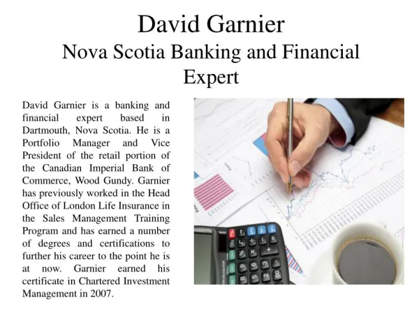 David Garnier - Nova Scotia Banking and Financial Expert