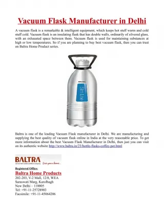 Vacuum Flask Manufacturer in Delhi - slide 1