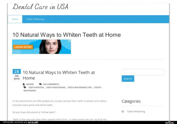 Dental Cares in USA