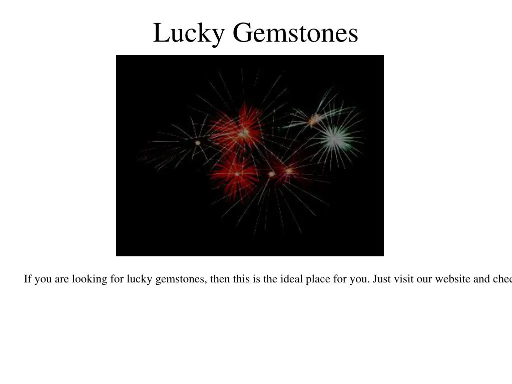lucky gemstones