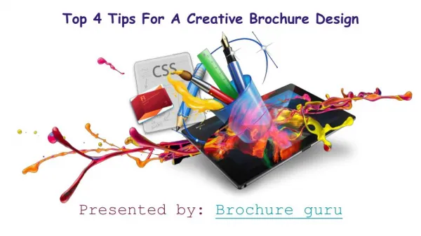 Top 4 tips for effective brochure design