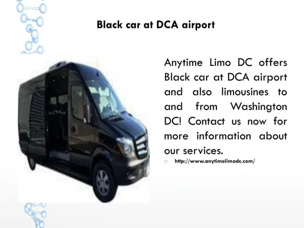 Black car at DCA airport