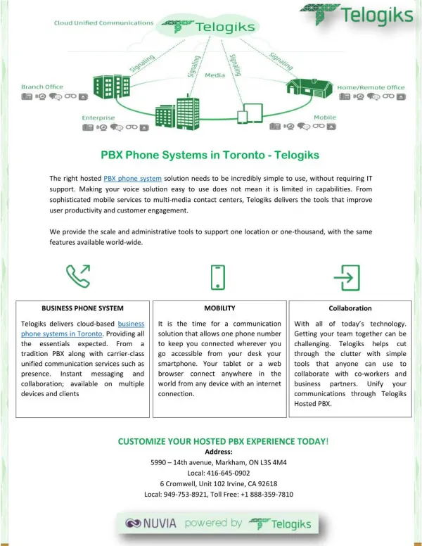 PBX Phone Systems in Toronto –Telogiks