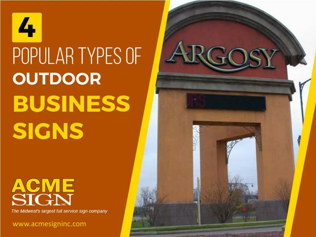4 popular types of outdoor business signs