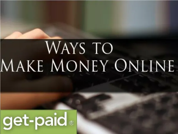 Ways to Make Money Online | get-paid