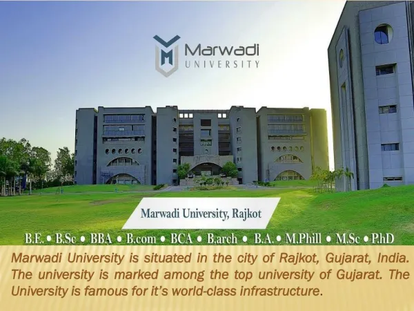 Marwadi University Gujarat India