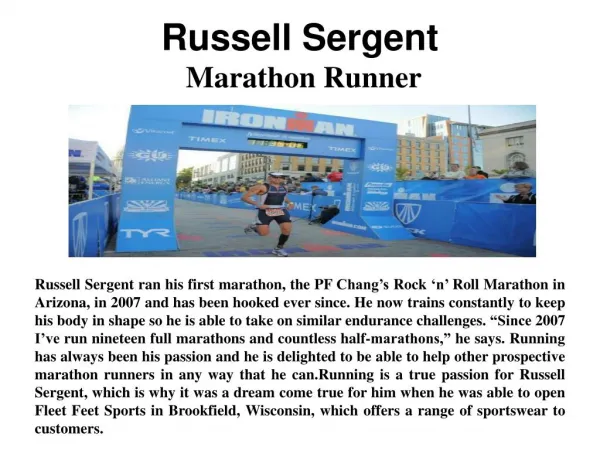 Russell Sergent - Marathon Runner