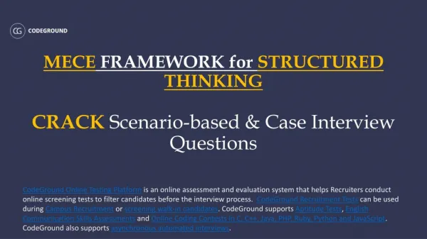 MECE Framework for Structural Thinking
