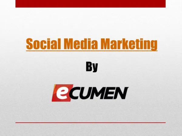 Ecumen’s result-oriented social media marketing services