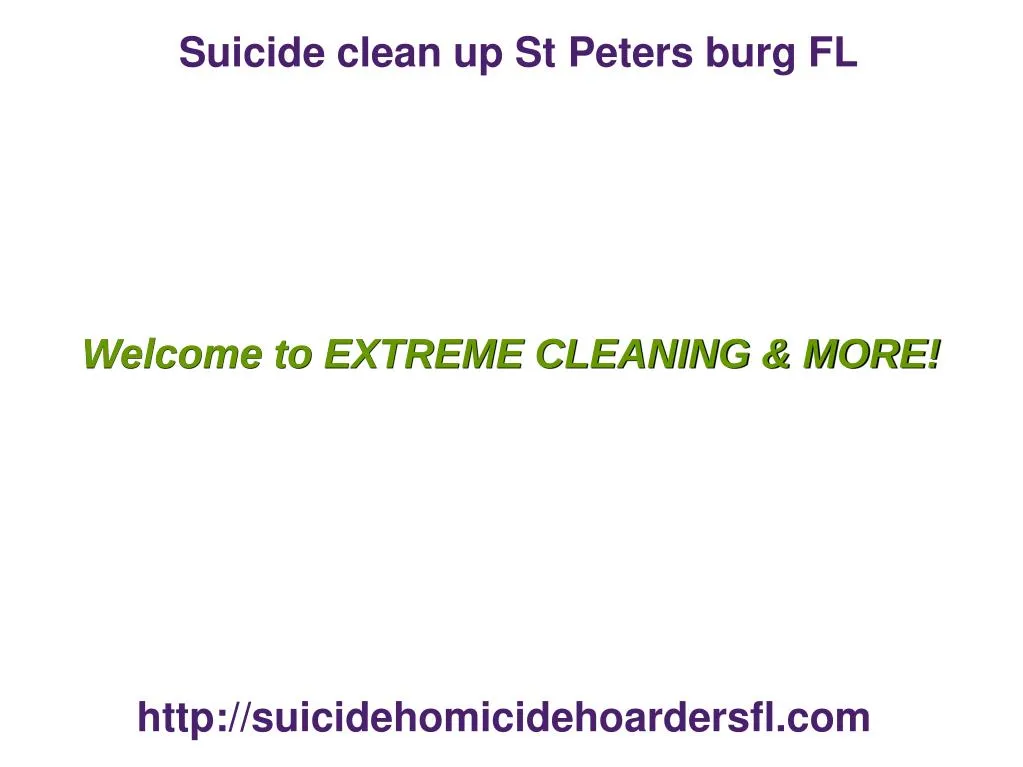 suicide clean up st peters burg fl