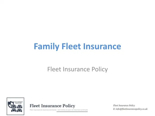 Family Fleet Insurance