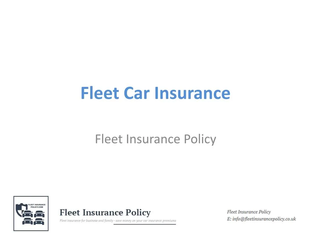 fleet car insurance