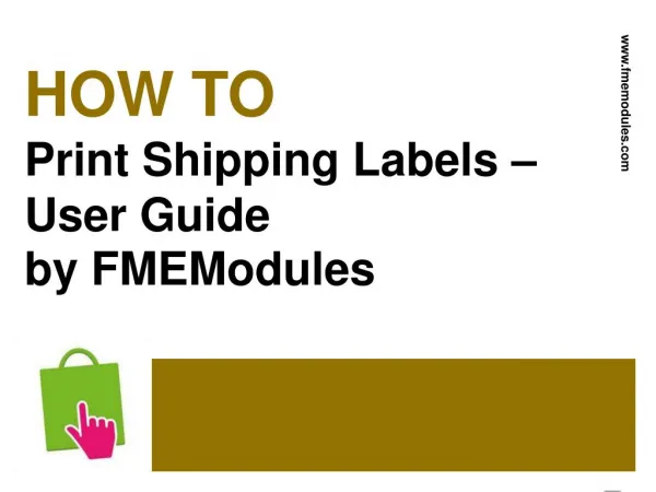 Shipping Labels Printing Guide for PrestaShop