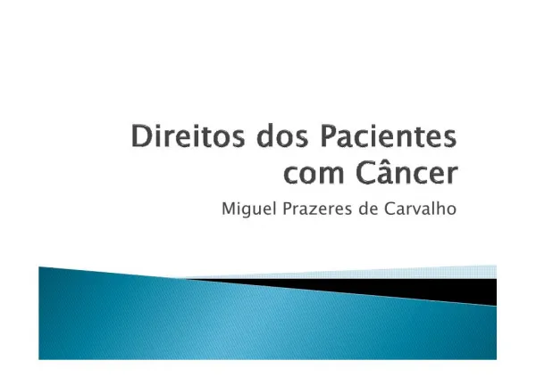 Direitos dos Pacientes com Câncer