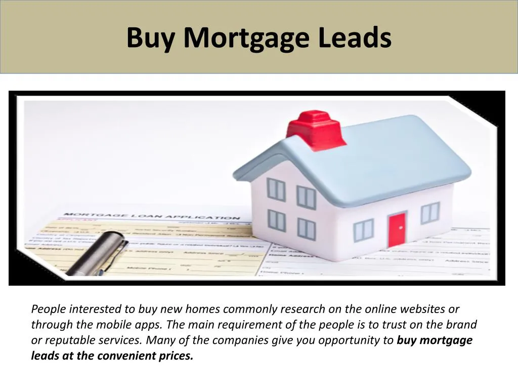 buy mortgage leads