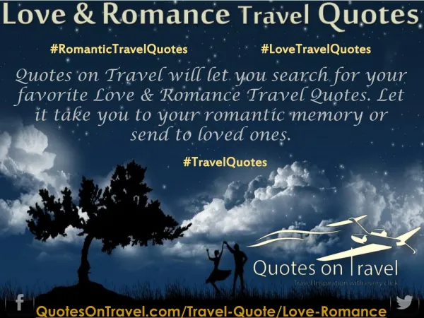 Love & Romance Travel Quotes - QuotesOnTravel.com