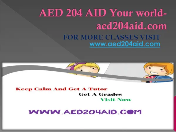 AED 204 AID Your world-aed204aid.com