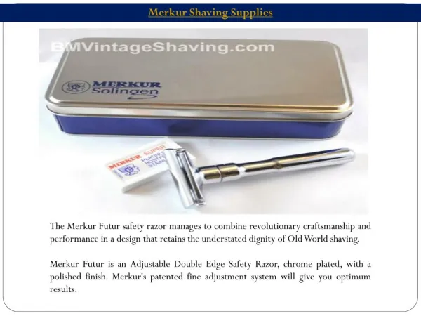Merkur Shaving Supplies