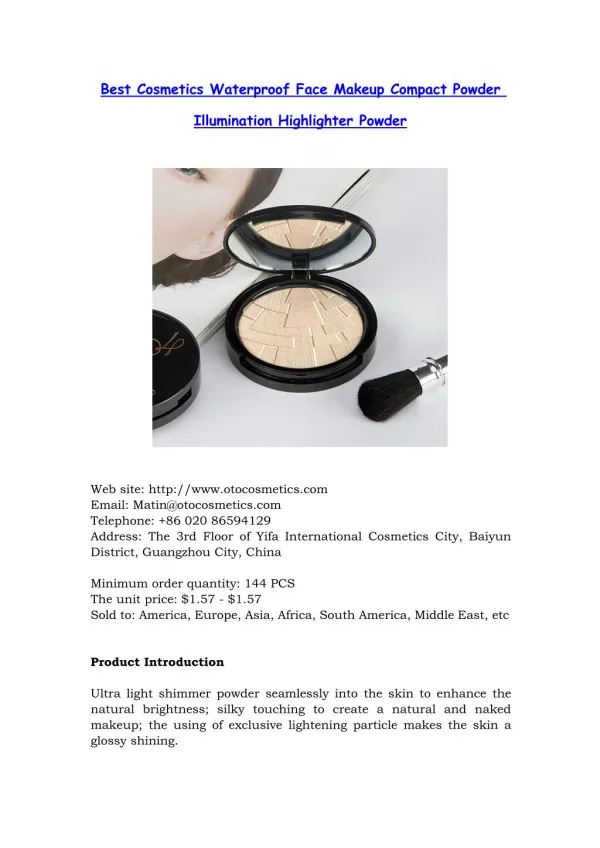 High quality cosmetics manufacturers and suppliers