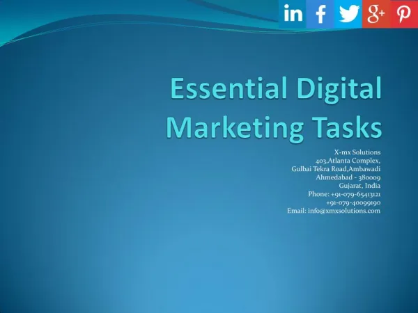Essential Digital Marketing Tasks - X-mx Solutions