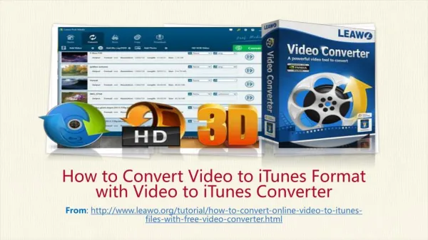 How to Convert Video to iTunes Format with Video to iTunes Converter?