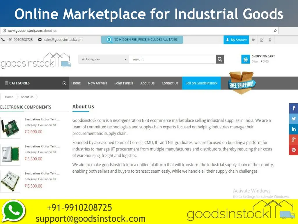 online marketplace for industrial goods