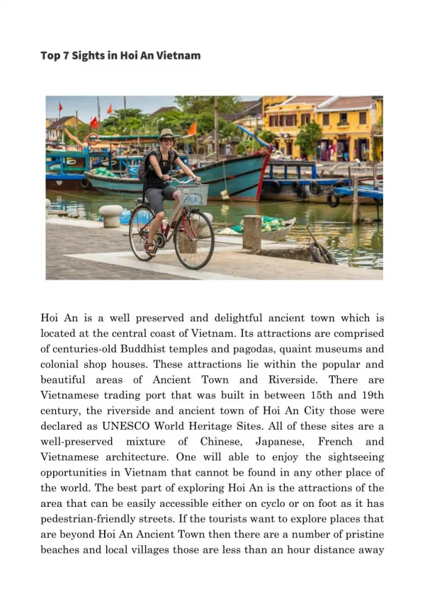 Top 7 Sights in Hoi An Vietnam