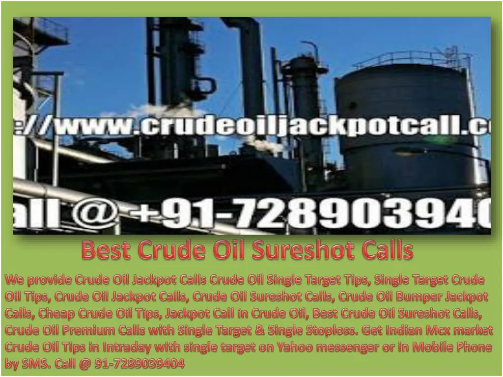 best crude oil sureshot calls