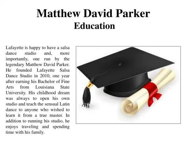 Matthew David Parker-Education