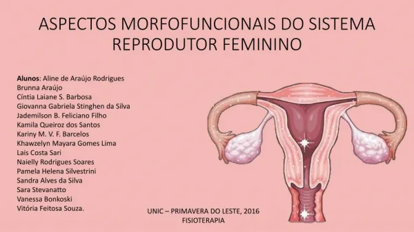 SISTEMA REPRODUTOR FEMININO