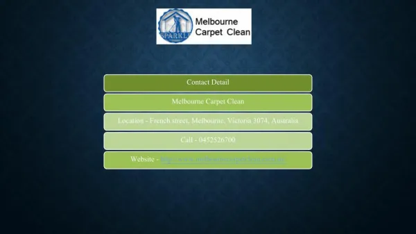 Melbourne Carpet Clean
