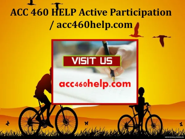 ACC 460 HELP Active Participation / acc460help.com