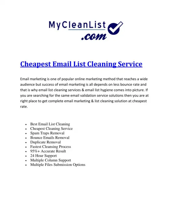 Cheapest Email List Cleaning Service.pdf